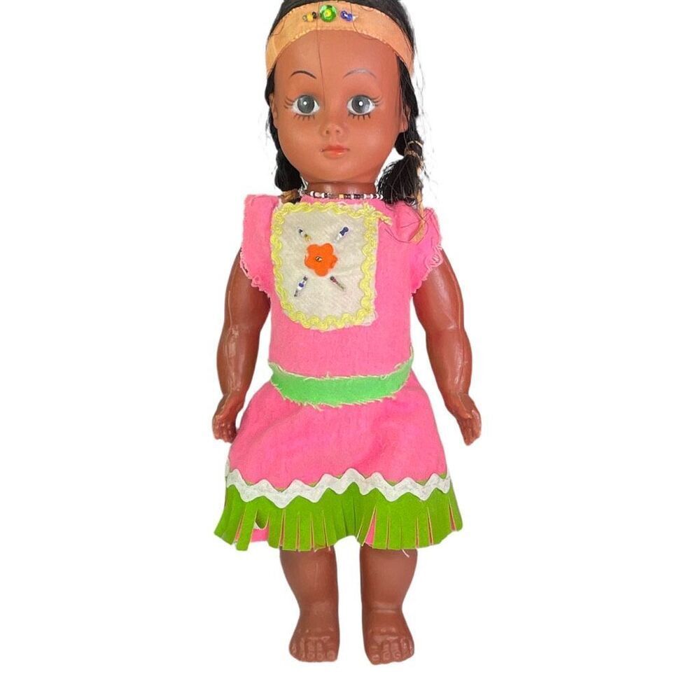 Vintage Native American girl doll in original costume from 1960’s